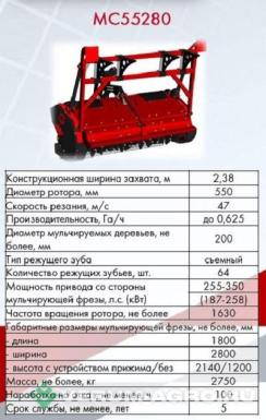Самоходные косилки и жатки - БРЯНСКСЕЛЬМАШ УЭС-2-280 Мульчирующая фреза