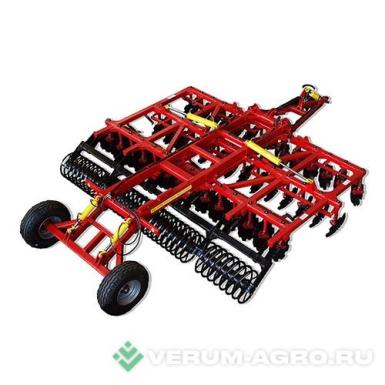 Бороны - БДТ-АГРО Борона дисковая БДС 6,3х3 трехрядная прицепная-складная с прикатывающим планчатым катком 