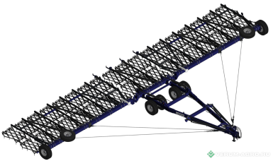 Бороны - ДИБОР Сцепка бороновальная двухследная СБГ-18-2 с боронами БЗТ (тросовая сцепка)
