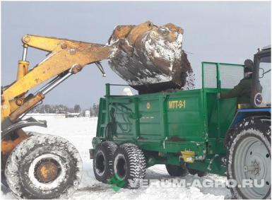Разбрасыватели удобрений - БОБРУЙСКАГРОМАШ Машина для внесения твердых органических удобрений МТТ-9 с вертикальным разбрасывающим стройством