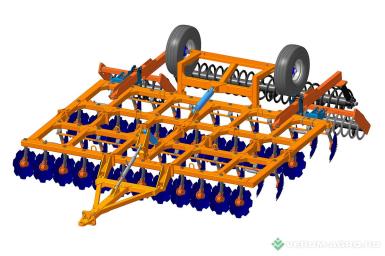 Бороны - БЕЛАГРОМАШ Борона дисковая модульная БДМ-5х4-0,9 с катком КШ