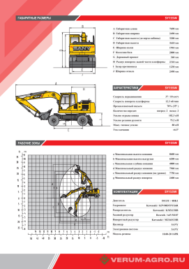 Экскаваторы - SANY SY 155W Колёсный экскаватор