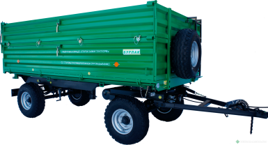 Прицепы для с/х техники - МОРДОВАГРОМАШ 2ПТС-6,5 прицеп с надставными бортами  и запасным колесом
