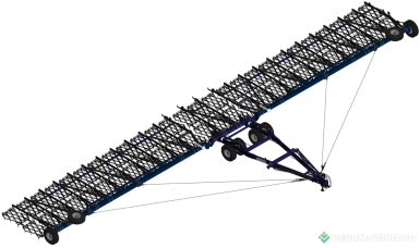Бороны - ДИБОР Сцепка бороновальная двухследная СБГ-26-2 с боронами БЗТ (тросовая сцепка)