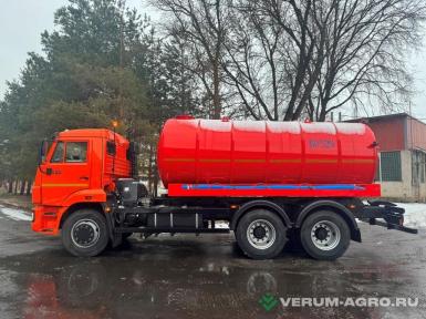 Специальные автомобили - КАМАЗ 65115, 6х4, Вакуумная машина 13 куб.м.,  Производительность насоса, м3/час 720