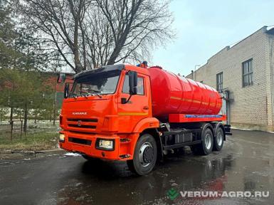 Специальные автомобили - КАМАЗ 65115, 6х4, Вакуумная машина 13 куб.м.,  Производительность насоса, м3/час 720