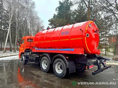 Специальные автомобили - КАМАЗ 65115, 6х4, Вакуумная машина 13 куб.м.,  Производительность насоса, м3/час 720