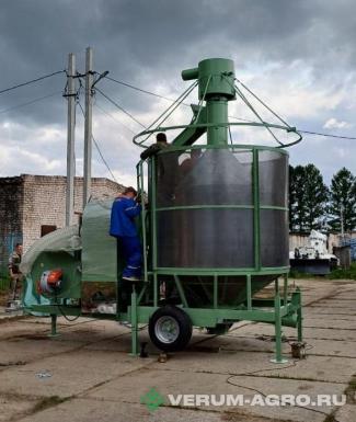 Зерносушильное оборудование - AGRONEZH М5 мобильная зерносушилка ВОМ+Электропривод/ Дизель