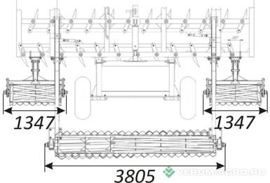 Бороны - БЕЛАГРОМАШ Борона дисковая модульная БДМ-5х4-0,9 с катком КШ с необслуж корпусом