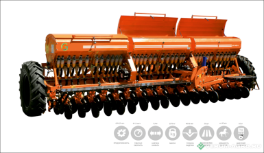 Сеялки - АГРО ГРУПП ВЕСТ  СЗВ 5.400-04V,Вариатор МАРКЕРНАЯ СИСТЕМА,Цепной загортач