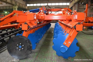 Бороны - БЕЛАГРОМАШ Борона дисковая складная  БДС-6х2П с резиновым катком, с передним катком