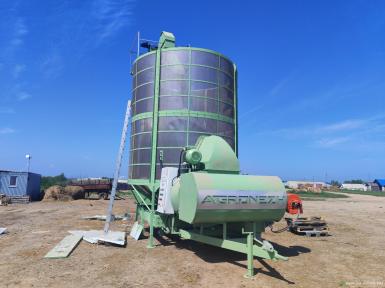 Зерносушильное оборудование - AGRONEZH М40 Н (нория)  Мобильная зерносушилка (Дизельная горелка)