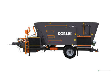 Кормораздатчики-смесители - KOBLiK Смеситель-раздатчик кормов MV 160, на несущей раме с передним транспортером + 1 лоток
