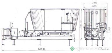 Кормораздатчики-смесители - KOBLIK ССК-21В  Полуавтоматическая система управления.