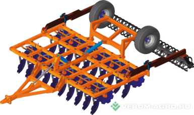 Бороны - БЕЛАГРОМАШ Борона дисковая модульная БДМ-2,4х4ПМ с катком КСК с необслуж корпусом