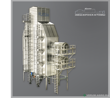 Зерносушильное оборудование - ЗАВОД ВОРОНЕЖ АГРОМАШ Зерносушилка модульная жалюзийная FLATUM 5-8