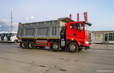 Грузовой автотранспорт - SANY SYZ434 Самосвал 8x4, 34 м3 (U-образный, скошенный кузов)