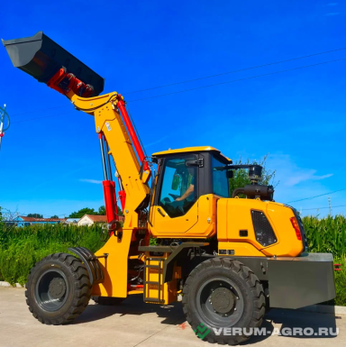 Фронтальные погрузчики - MASTER Колёсный фронтальный погрузчик MultiMaster TL2500  с гидр.БС, зерновым ковшом 2м3, стрела 6,1м