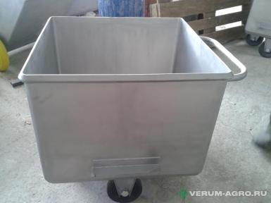 Оборудование для мясопереработки - ПОЛИПРОМ ТЕЛЕЖКА ЧАН ДЛЯ ФАРША 200Л (AISI 304) 