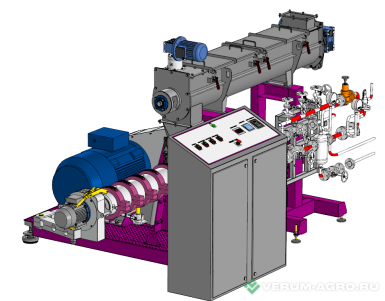 Экструдеры - ЖАСКО Пресс-экструдер ПЭ-1100СК Производительность, кг/ч
1300-2100
Установленная 