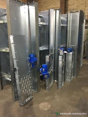 Транспортировка зерна - ЭМС Задвижка реечная с электроприводом редлерная ЗРЭ-2