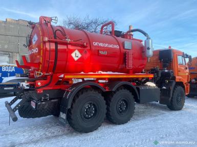 Специальные автомобили - КАМАЗ 43118, вездеход 6х6, АКН-10 куб.м., насос вакуум. КО-505, открывание заднего днища, подъем цистерны