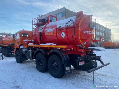 Специальные автомобили - КАМАЗ 43118, вездеход 6х6, АКН-10 куб.м., насос вакуум. КО-505, открывание заднего днища, подъем цистерны