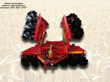 Бороны - БДТ-АГРО Борона дисковая БДС 6х4 четырехрядная прицепная-складная с прикатывающим планчатым катком