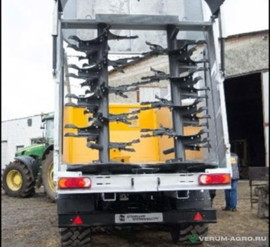 Прицепы для с/х техники - ЧКЗ-АГРО ПТВ-256 + РОУ ПТВ - 256, разбрасыватель органических удобрений