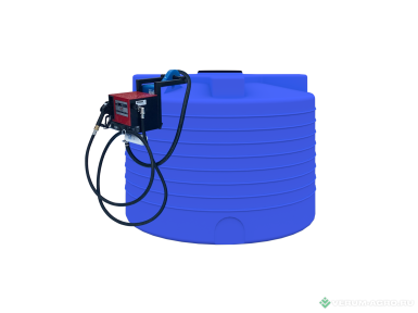 АЗС дизель-бензин - POLYTEAM Стационарная вертикальная низкая мини-АЗС 5000л  (220В) PT-VA5000-DT-220V