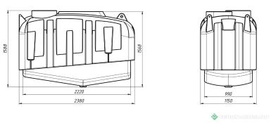 Прочее - POLYTEAM Ёмкость для опрыскивателя усиленная 3000л .  Арт. PT-OP3000U
