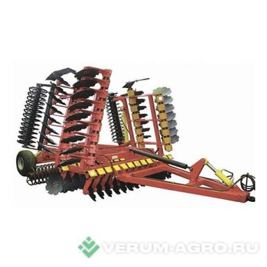 Бороны - БДТ-АГРО Борона дисковая БЭМС 7х2 двухрядная прицепная складная на эластомерах с прикатывающим планчатым катком 