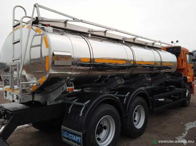 Автоцистерны - КАМАЗ 65115, молоковоз АЦПТ-12, 3 отсека,  колесная формула 6х4, спальное место