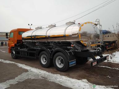 Автоцистерны - КАМАЗ 65115, молоковоз АЦПТ-12, 3 отсека,  колесная формула 6х4, спальное место