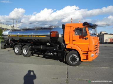Автоцистерны - КАМАЗ 65115, молоковоз АЦПТ-12, 3 отсека,  колесная формула 6х4, спальное место