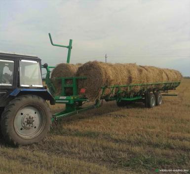Прицепы для с/х техники - МАМ ПРТ-12  Транспортировщик тюков и рулонов самозагружающийся