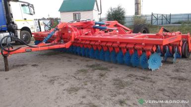 Бороны - БЕЛАГРОМАШ Борона дисковая складная  БДС-8х2П с резиновым катком