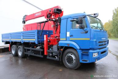 Грузовой автотранспорт - КАМАЗ Бортовая платформа 65117 с КМУ HORYONG HRS 216 