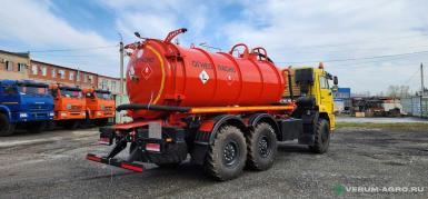 Специальные автомобили - КАМАЗ 43118, вездеход 6х6, АКН ОД-10,  10 куб.м., 1 отсек, насос КО-505 в сборе, ДОПОГ