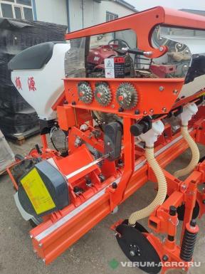 Сеялки - SHUNYUAN  сеялка прицепная пропашная дисковая Premium 8DF,  туковая с-ма, СКВ, транспортное у-во, камнеотвод