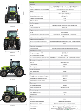 Колесные тракторы - ZOOMLION Колесный трактор RG2004