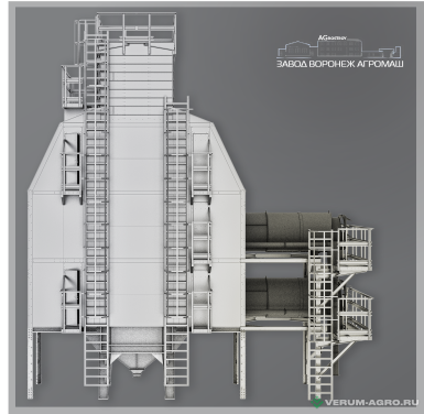 Зерносушильное оборудование - ЗАВОД ВОРОНЕЖ АГРОМАШ Зерносушилка модульная жалюзийная FLATUM 4-8
