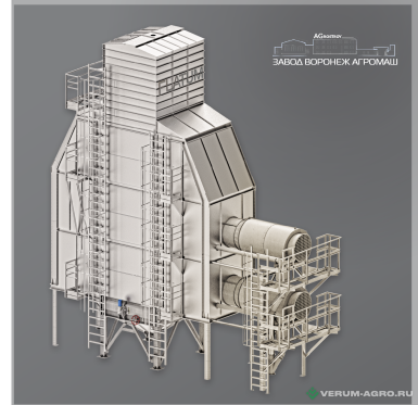 Зерносушильное оборудование - ЗАВОД ВОРОНЕЖ АГРОМАШ Зерносушилка модульная жалюзийная FLATUM 4-8