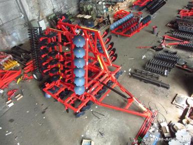 Бороны - БДТ-АГРО Борона дисковая БДС 6,5х4 четырехрядная прицепная складная с прикатывающим планчатым катком 