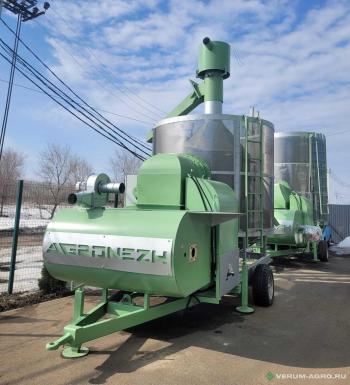 Зерносушильное оборудование - AGRONEZH М5 Мобильная зерносушилка ВОМ+Электропривод, Газ