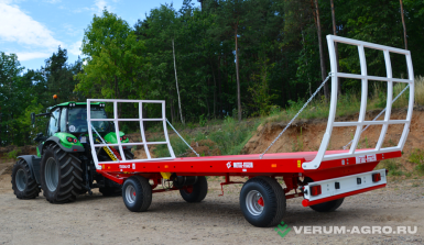 Прицепы для с/х техники - METAL-FACH Платформа для перевозки рулонов Т-014 для трактора  (9 тонн)