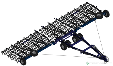 Бороны - ДИБОР Сцепка бороновальная двухследная СБГ-14-2 с боронами БЗТ (тросовая сцепка)
