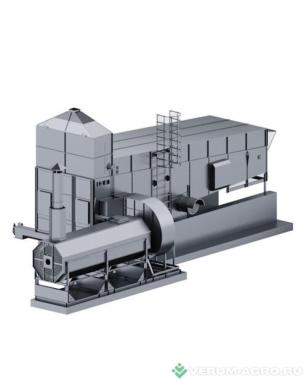 Зерносушильное оборудование - RIR К-37 ТО  Конвейерная зерносушилка с теплообменником дизель