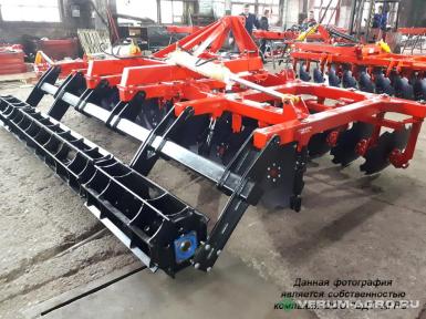 Бороны - БДТ-АГРО Борона дисковая БДА 2,4х2 двухрядная прицепная с прикатывающим планчатым катком 