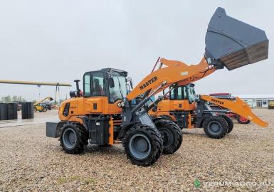 Фронтальные погрузчики - MASTER Колесный фронтальный погрузчик Master WHL25 с зерновым ковшом 2.0м3 стрела 5,2м г/п 2,5т